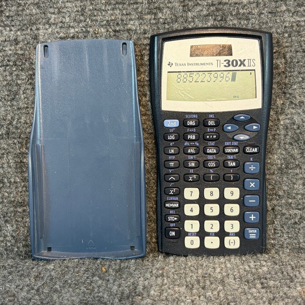 Texas Instruments TI-30X IIS 2-Line Scientific Calculator Black Blue Tested